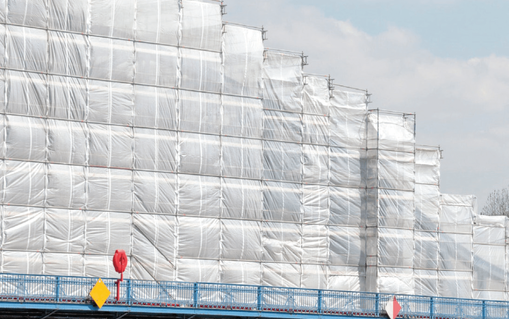 Scaffolding Containment Polyethylene Tapes - Tape-Pak, Inc.